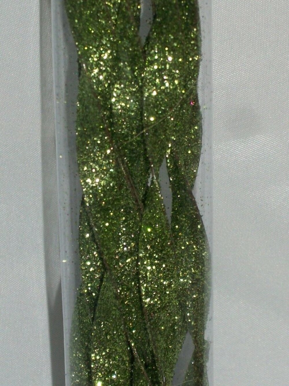 Merry Market Green Glitter Twisted Christmas Tree Ornaments Set of 10
